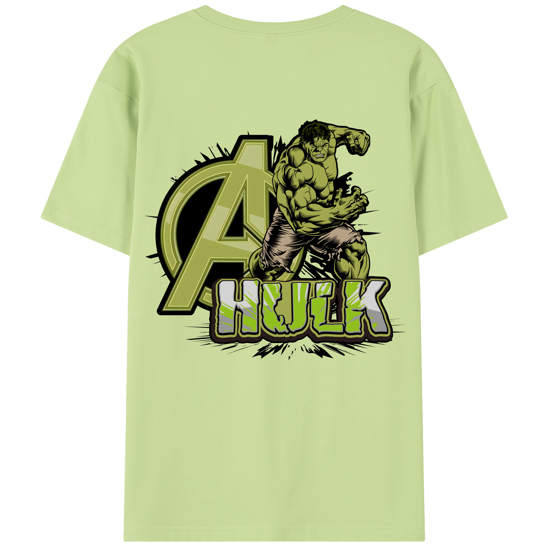 （画像用） アベンジャーズ The Avengers 綿100％半袖Tシャツ（背面プリント）